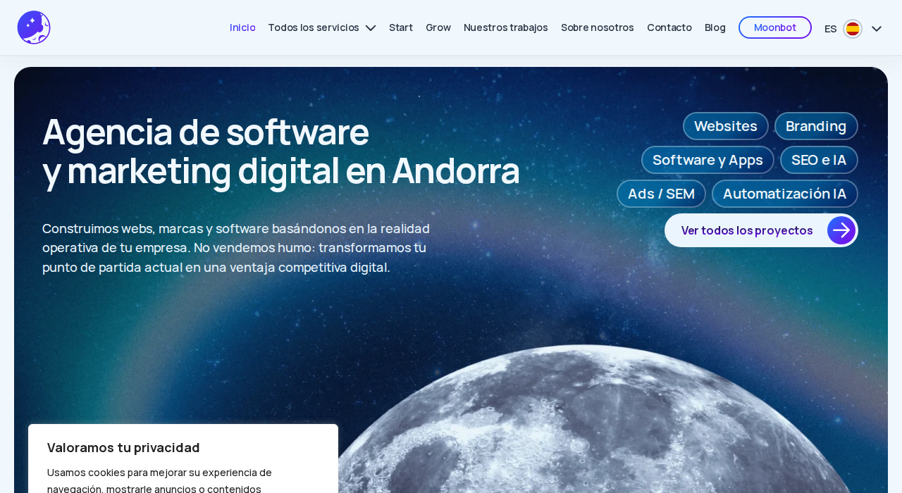 Captura de la web de Map to Moon
