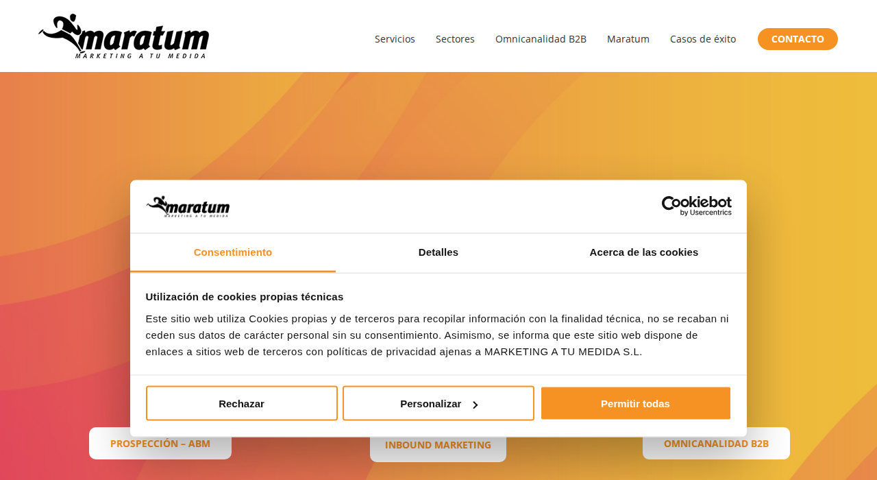 Captura de la web de Maratum