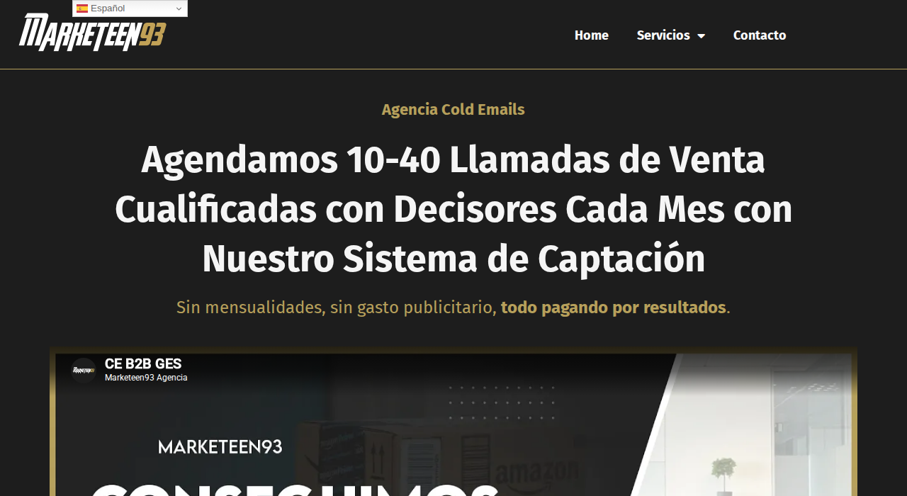 Captura de la web oficial