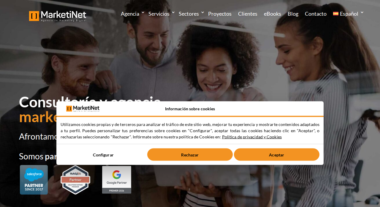 Captura de la web de marketinet