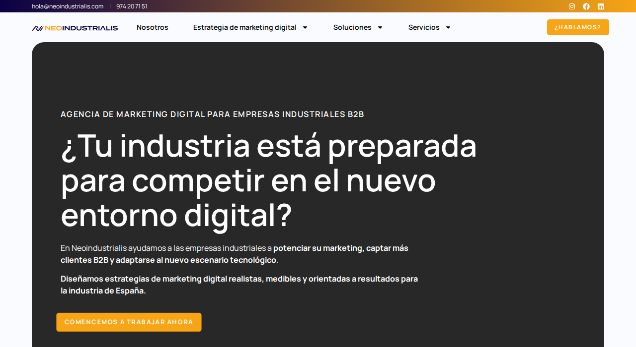 Captura de la web de Neoindustrialis