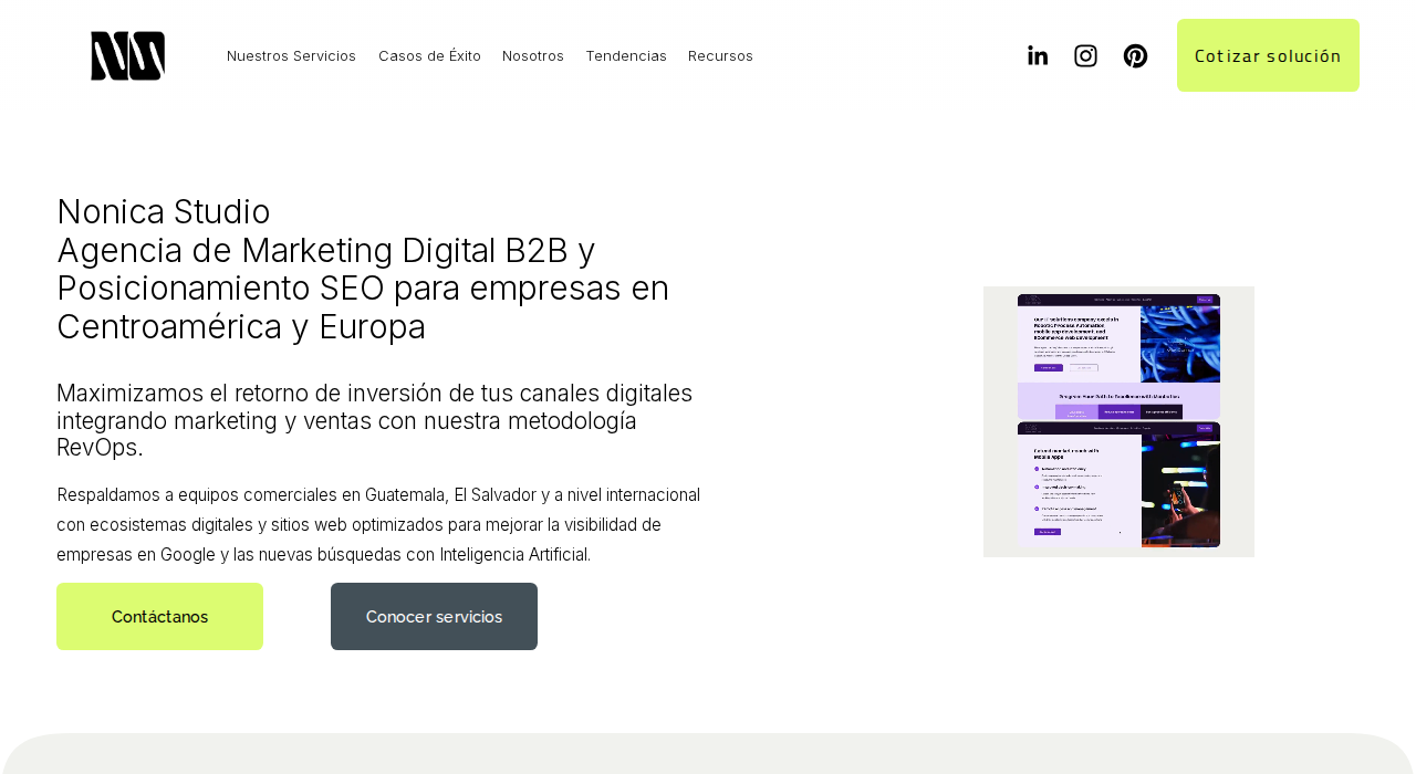 Captura de la web de Nonica Studio