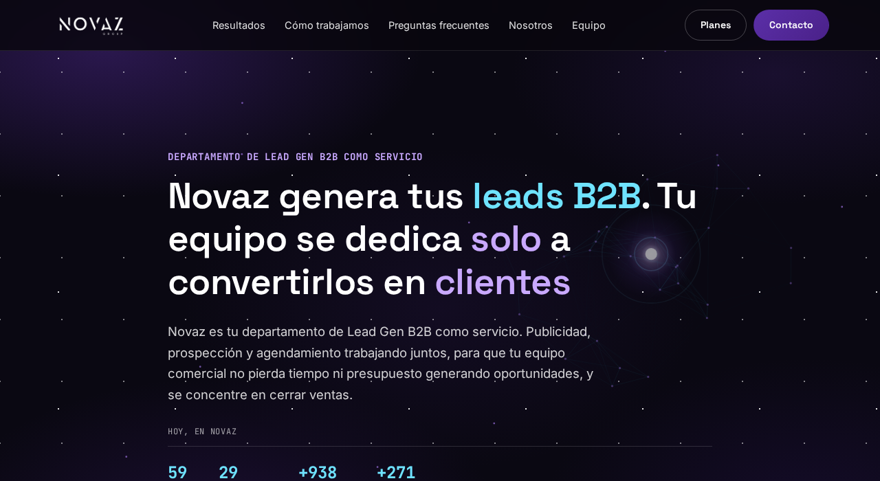 Captura de la web de Novaz