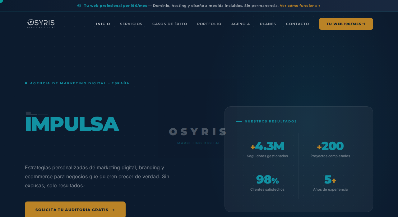 Captura de la web de osyris-marketing