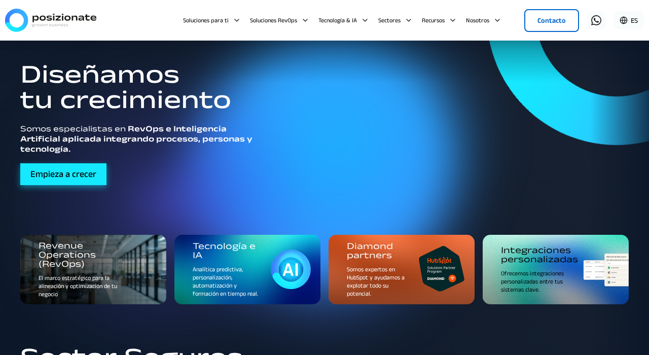 Captura de la web de posizionate