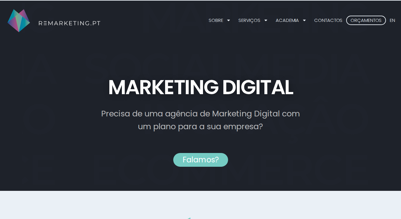 Captura de la web de remarketing