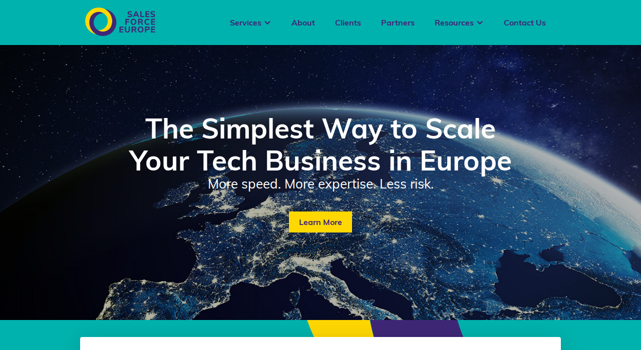 Captura de la web de Sales Force Europe