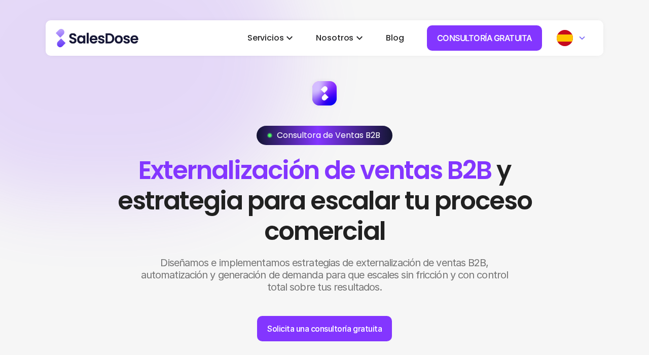 Captura de la web de SalesDose
