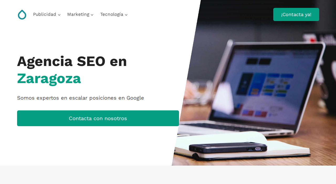 Captura de la web de SEO Zaragoza Pro