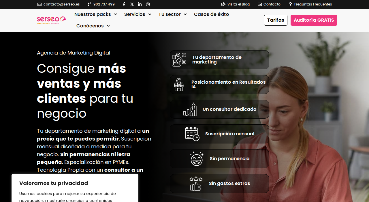 Captura de la web de serseo