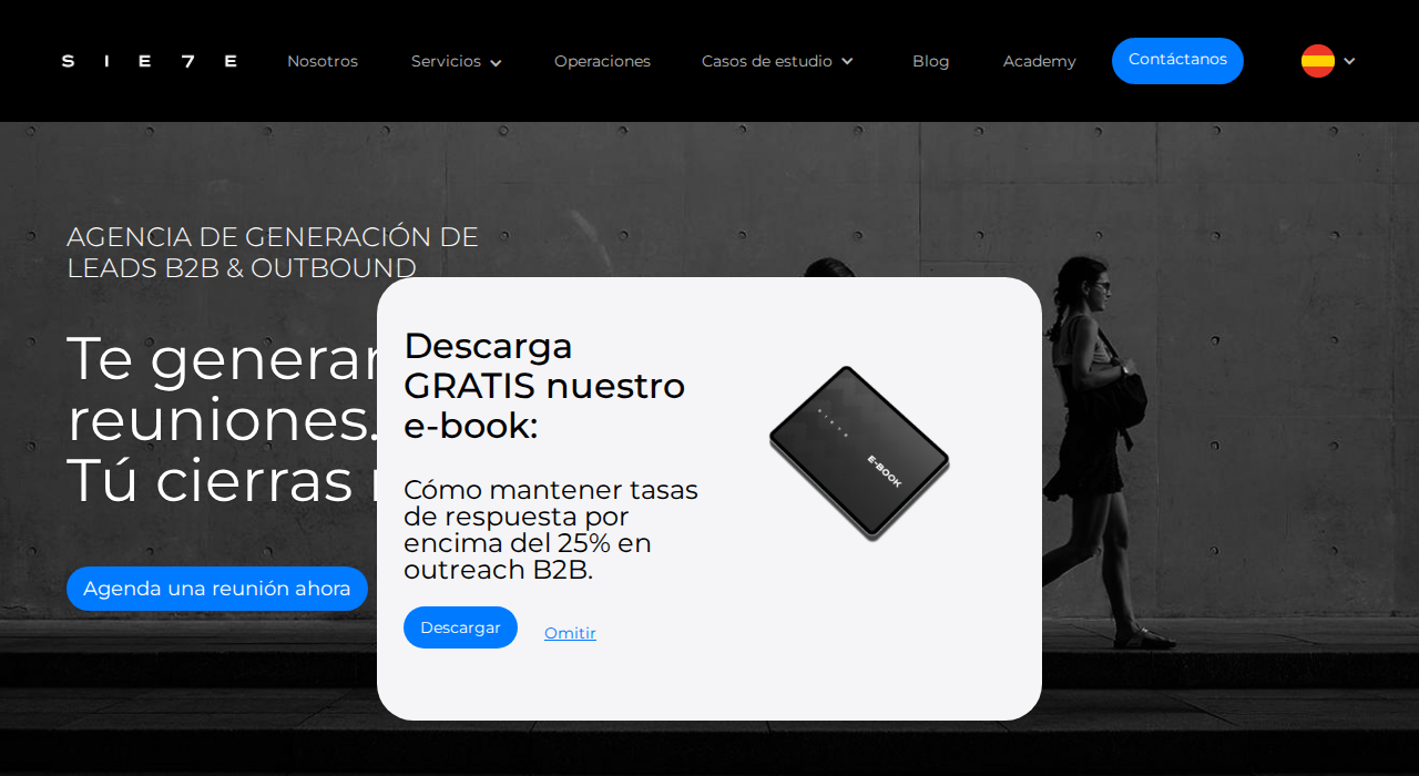 Captura de la web de siete