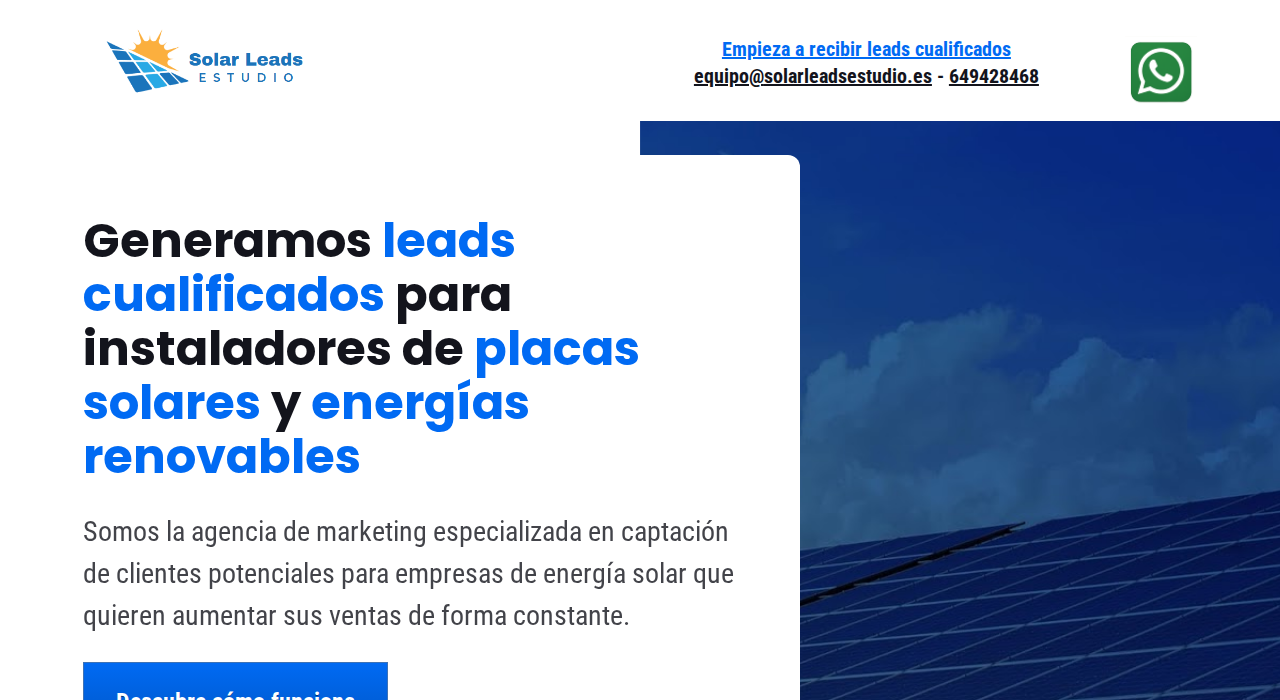 Captura de la web de solar-leads-estudio