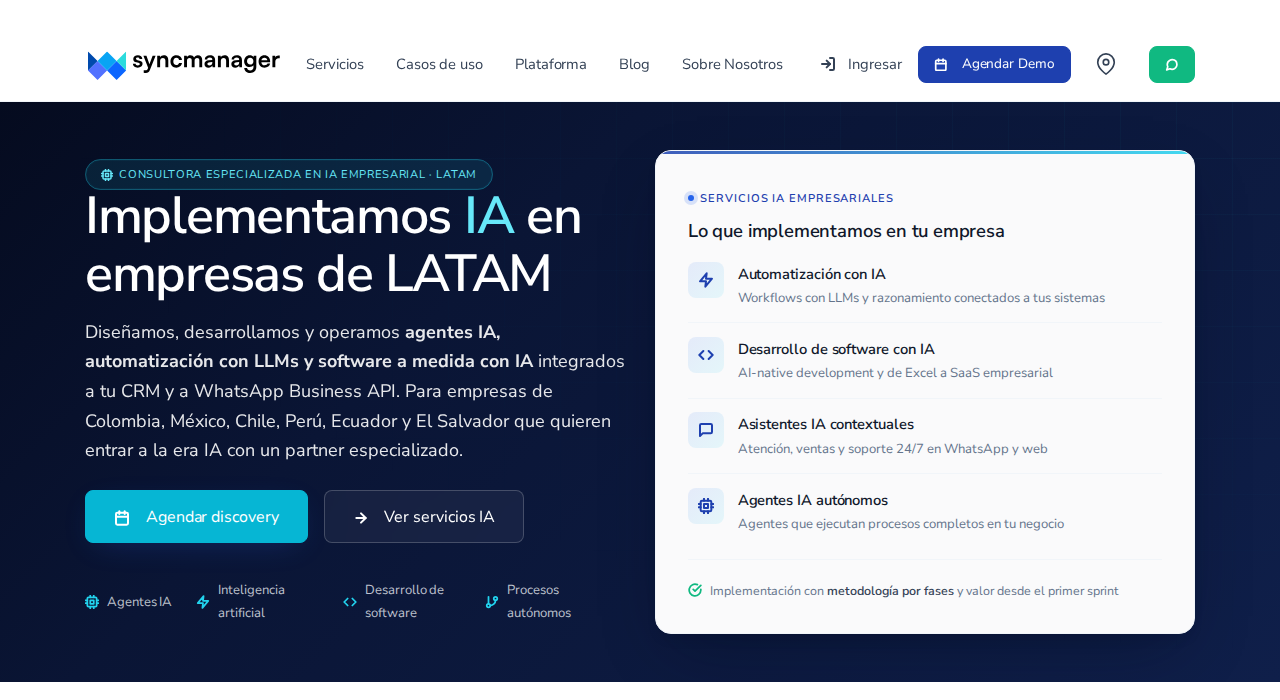 Captura de la web de SyncManager