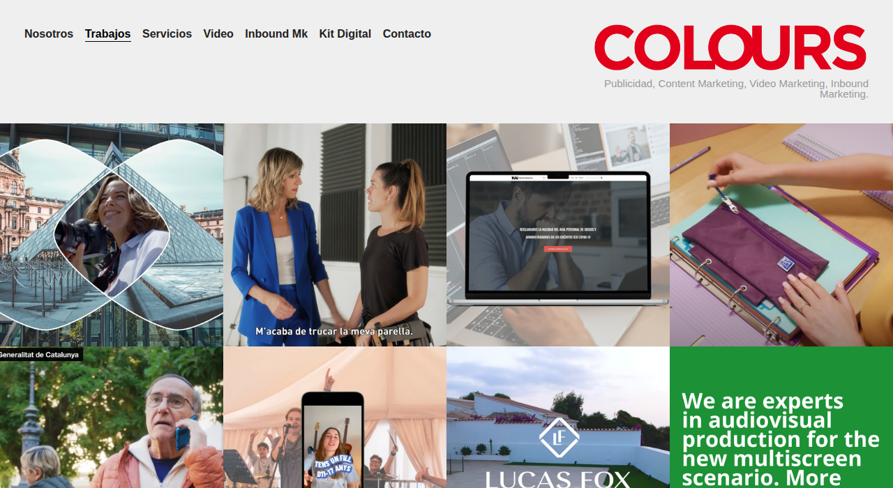 Captura de la web de the-colours-box