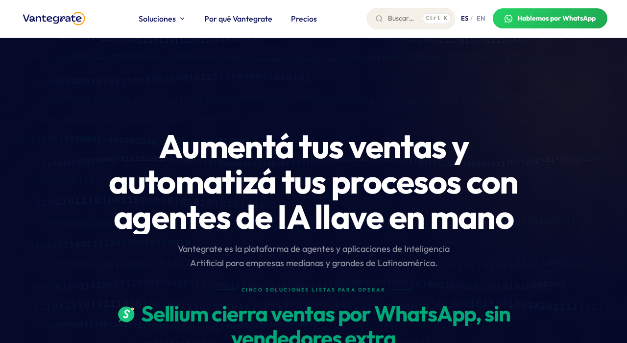Captura de la web de Vantegrate