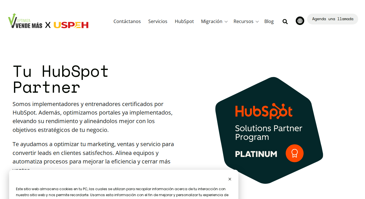 Captura de la web de Optimiza Vende Más