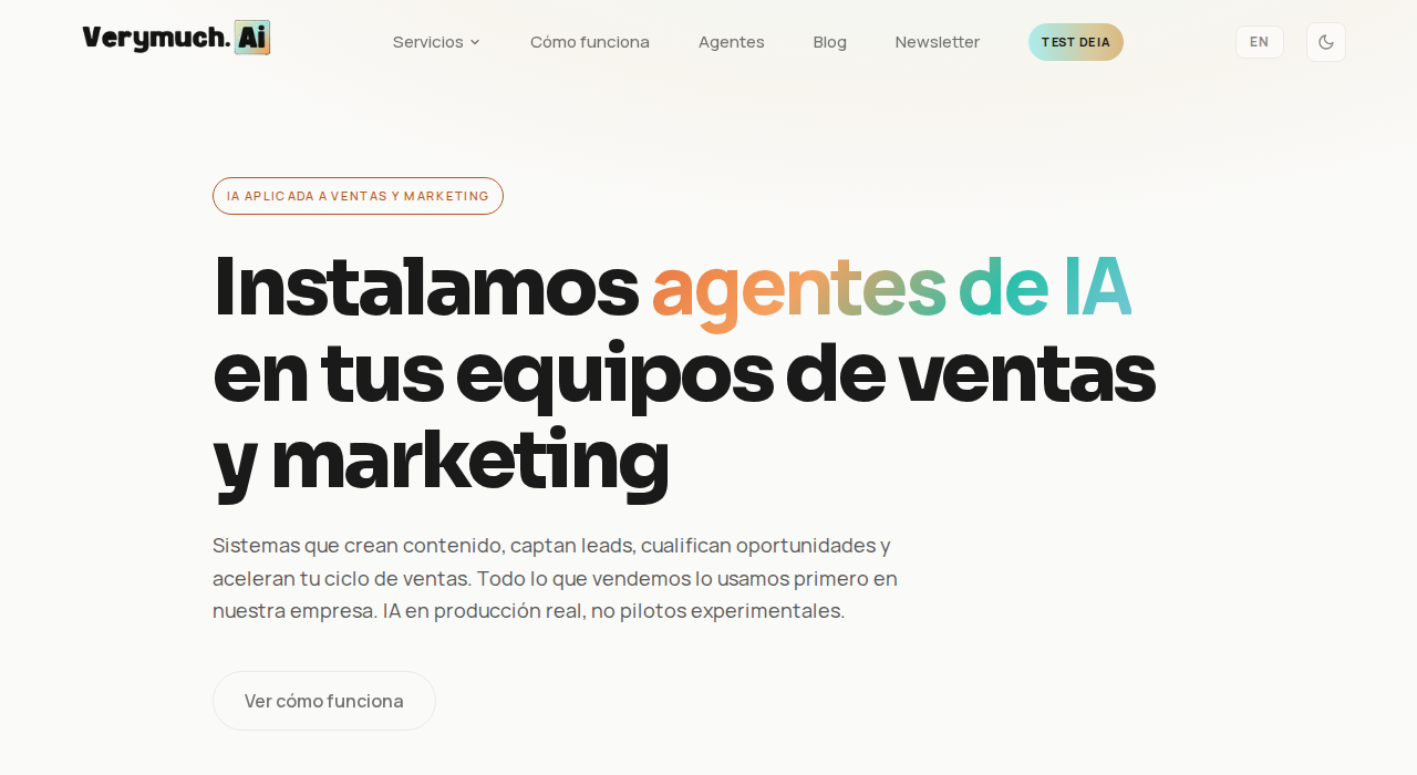 Captura de la web de Very Much AI