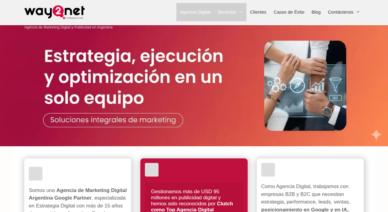 Captura de la web de Way2net