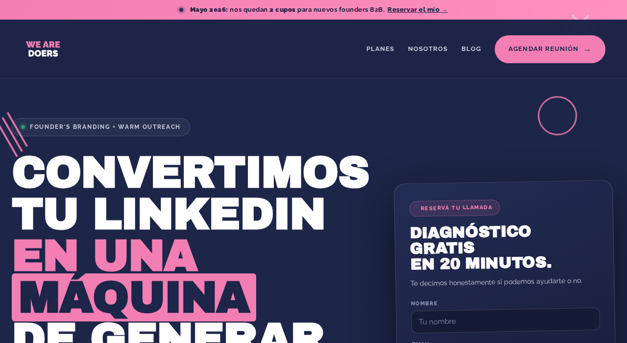 Captura de la web de We Are Doers