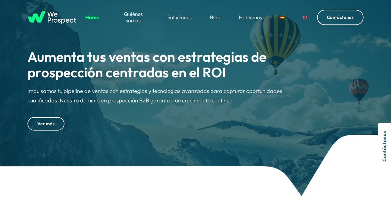 Captura de la web de We-Prospect