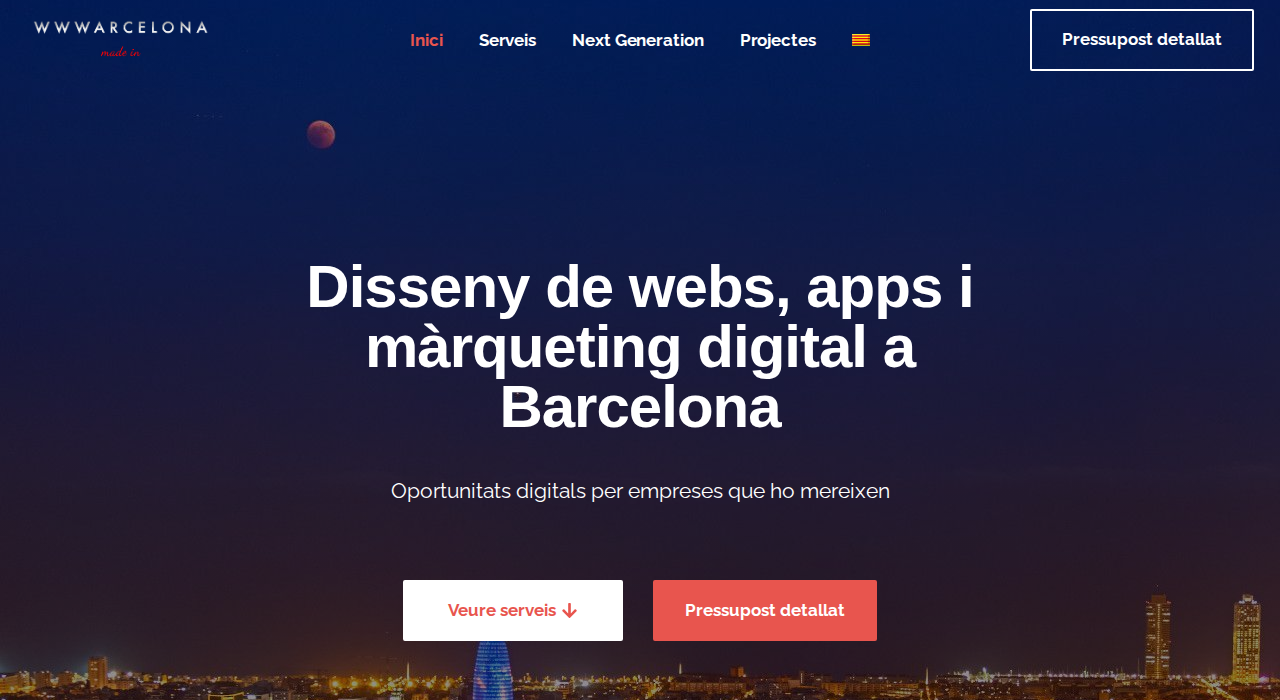 Captura de la web de wwwarcelona