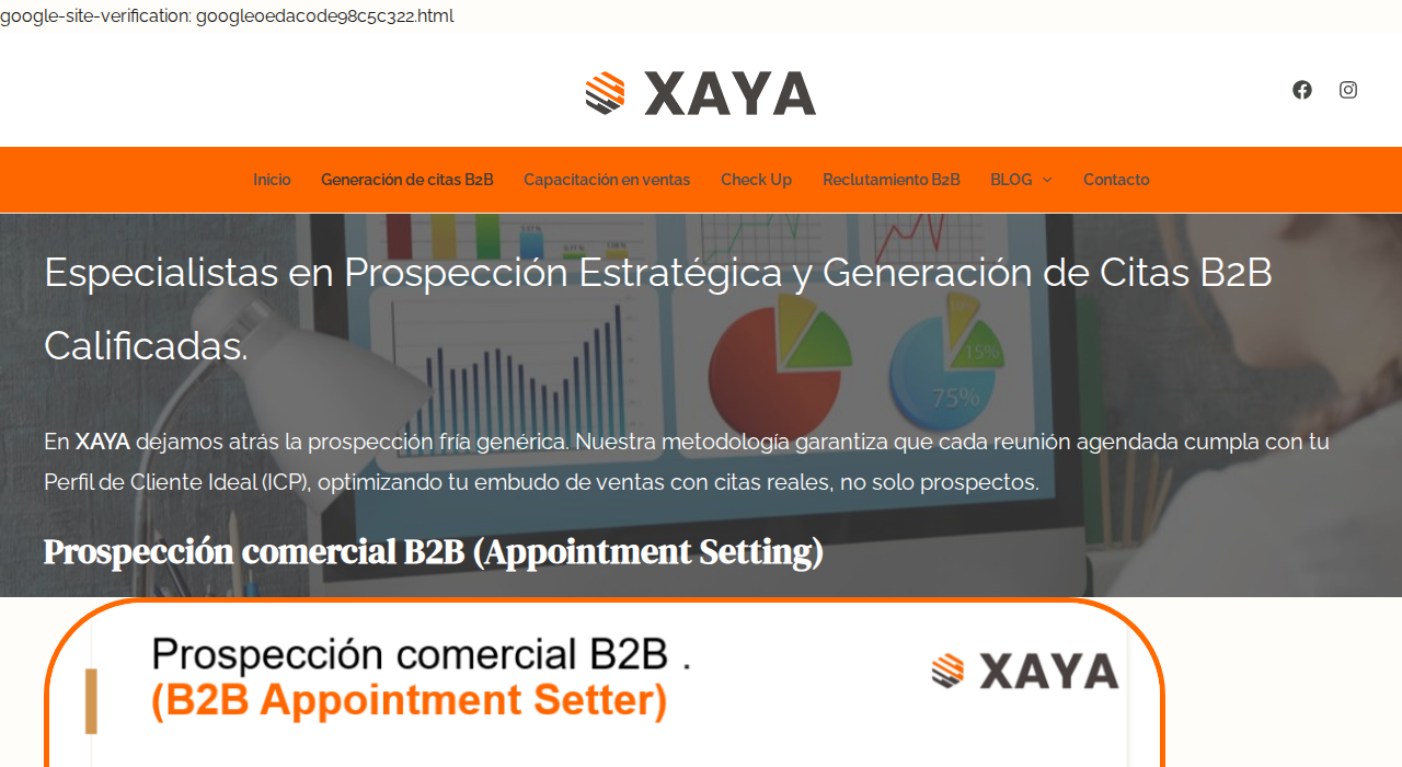 Captura de la web de XAYA