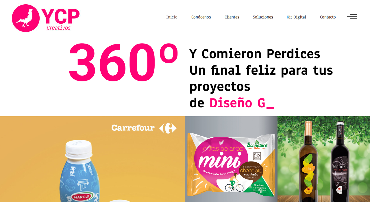 Captura de la web de YCP Creativos